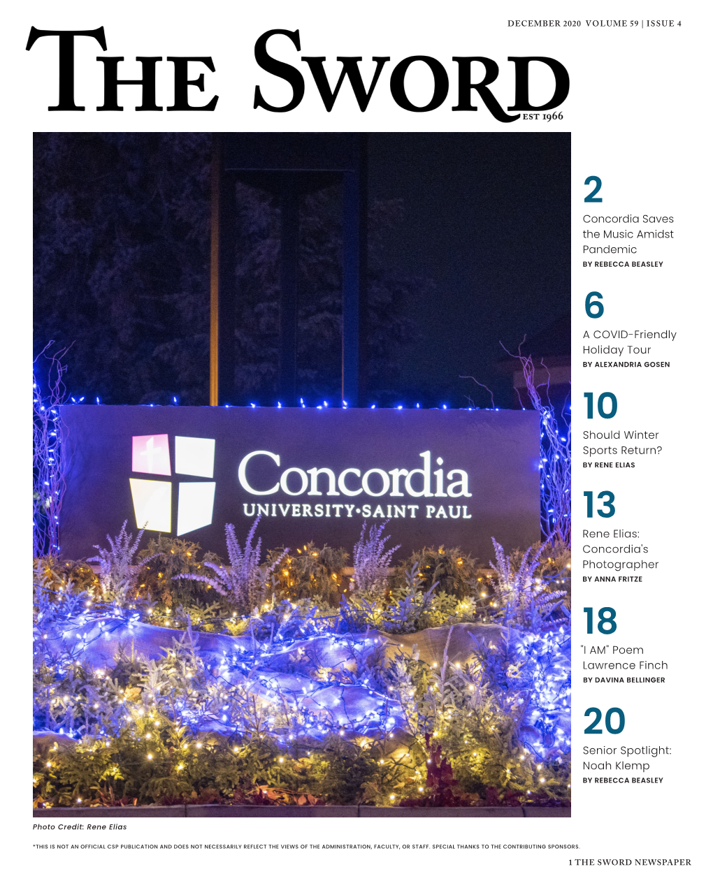 The Sword, December 2020