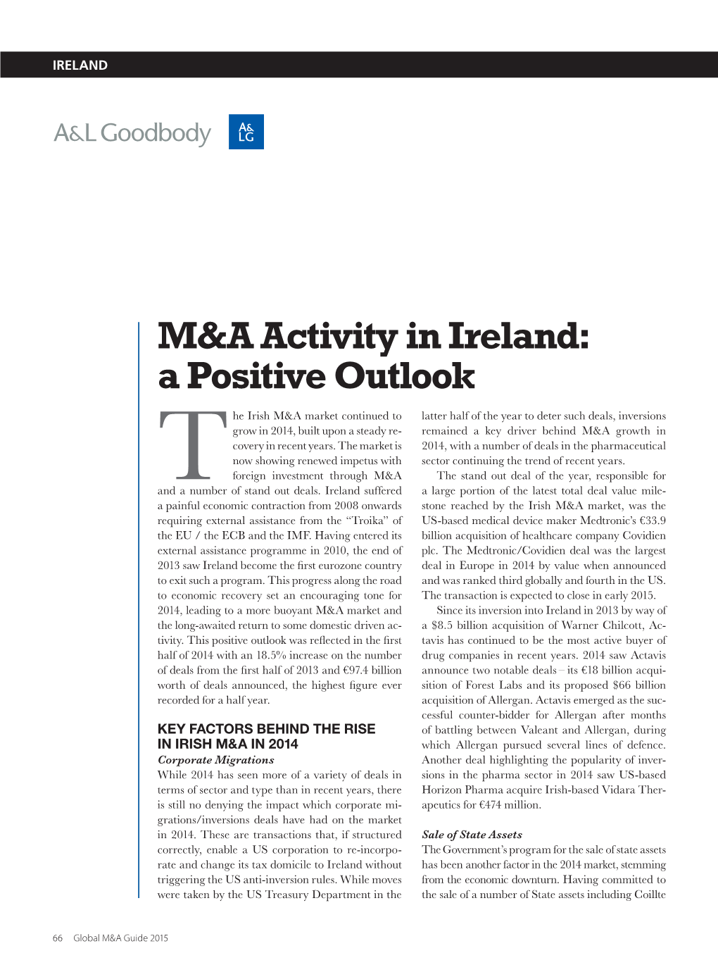 M&A Activity in Ireland