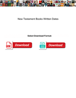 New Testament Books Written Dates