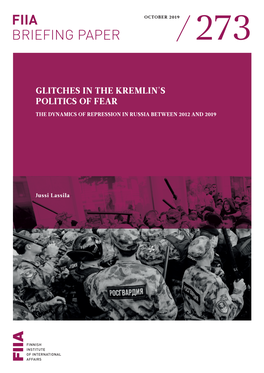 Glitches in the Kremlinʼs Politics of Fear: the Dynamics of Repression in Russia Between 2012 and 2019