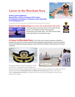 Career in the Merchant Navy