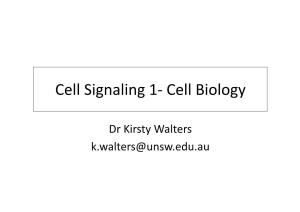 Cell Signaling 1- Cell Biology