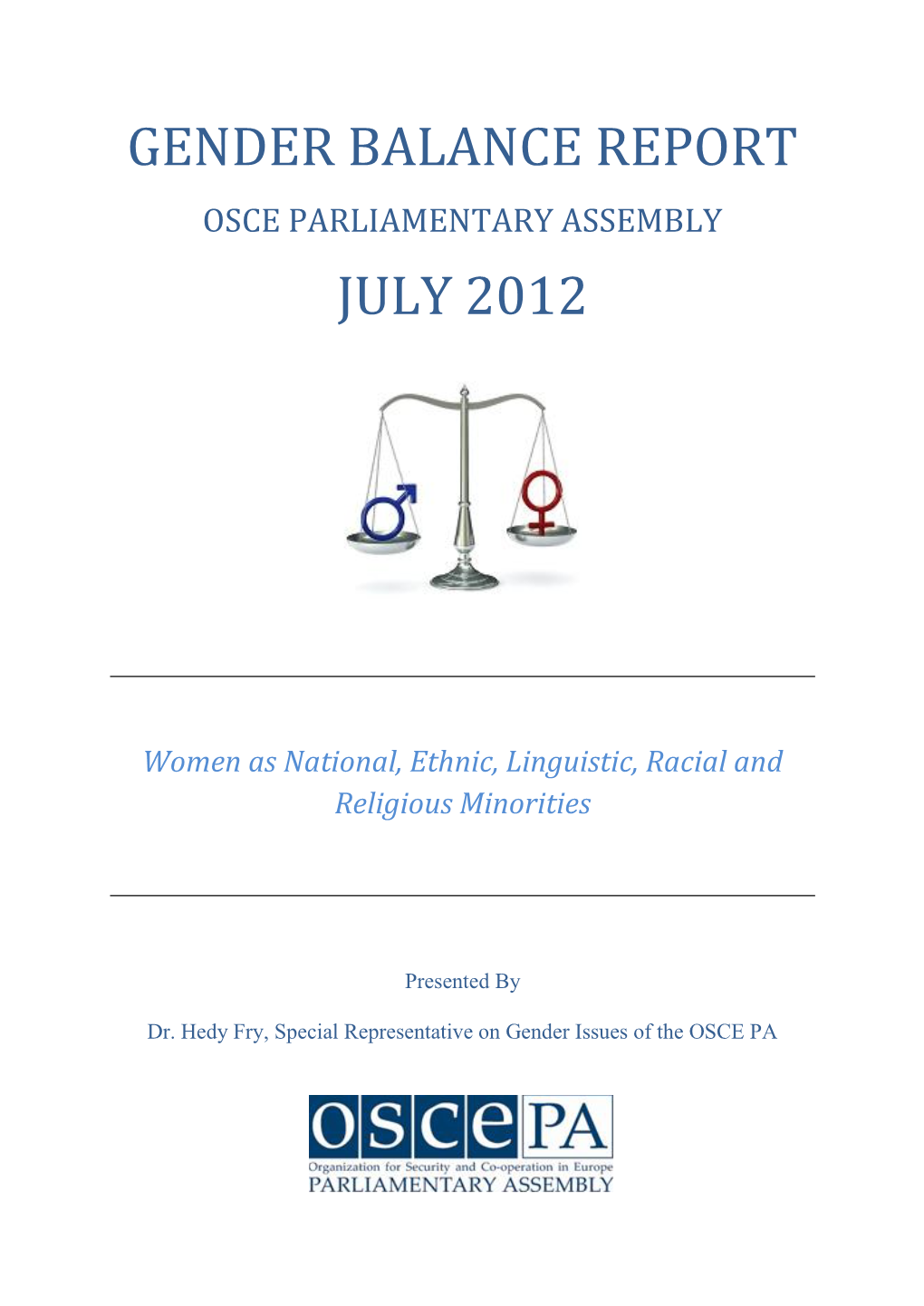 2012 Annual Session Report by the Special Representative on Gender Balance