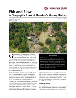 Ebb and Flow: a Geographic Look at Houston's Stormy History