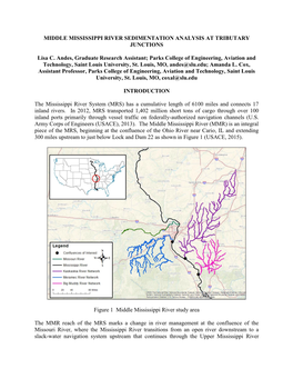 Middle Mississippi River Sedimentation Analysis at Tributary Junctions