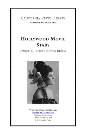 Hollywood Movie Stars California History Section Display