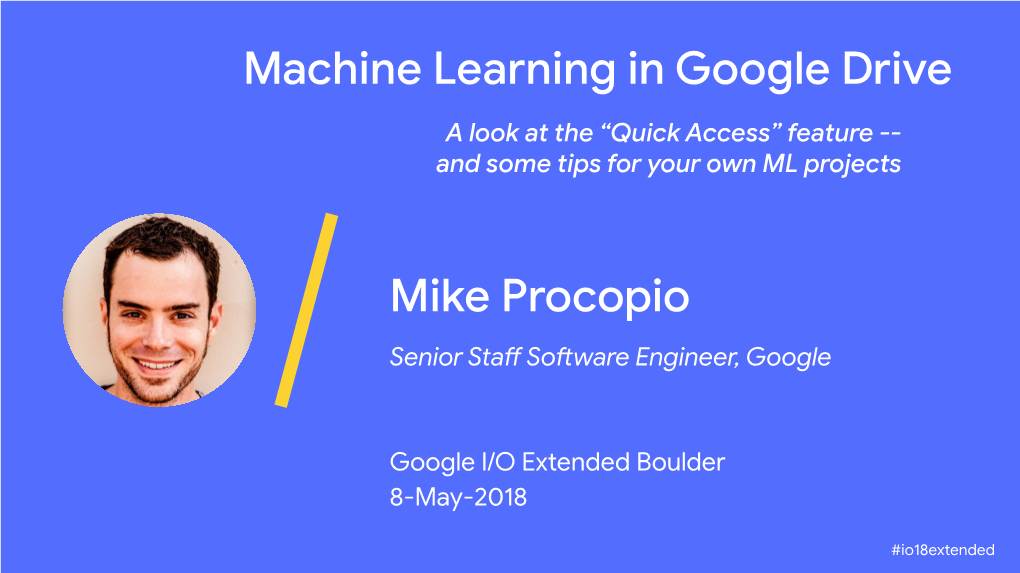 Machine Learning in Google Drive