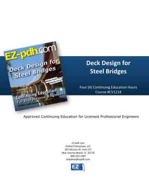 Deck Design for Steel Bridges