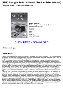 &lt;7E7385c&gt; [PDF] Shuggie Bain: a Novel (Booker Prize Winner