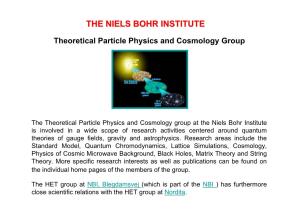 The Niels Bohr Institute