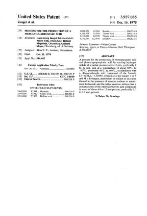 United States Patent (19) 11, 3,927,085 Zengel Et Al