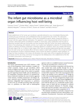 The Infant Gut Microbiome As a Microbial Organ Influencing Host