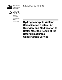 Hydrogeomorphic Wetland Classification System