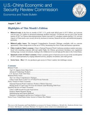 August 2017 Trade Bulletin