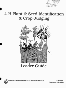 4-H Plant & Seed Identification & Crop Judging Leader Guide