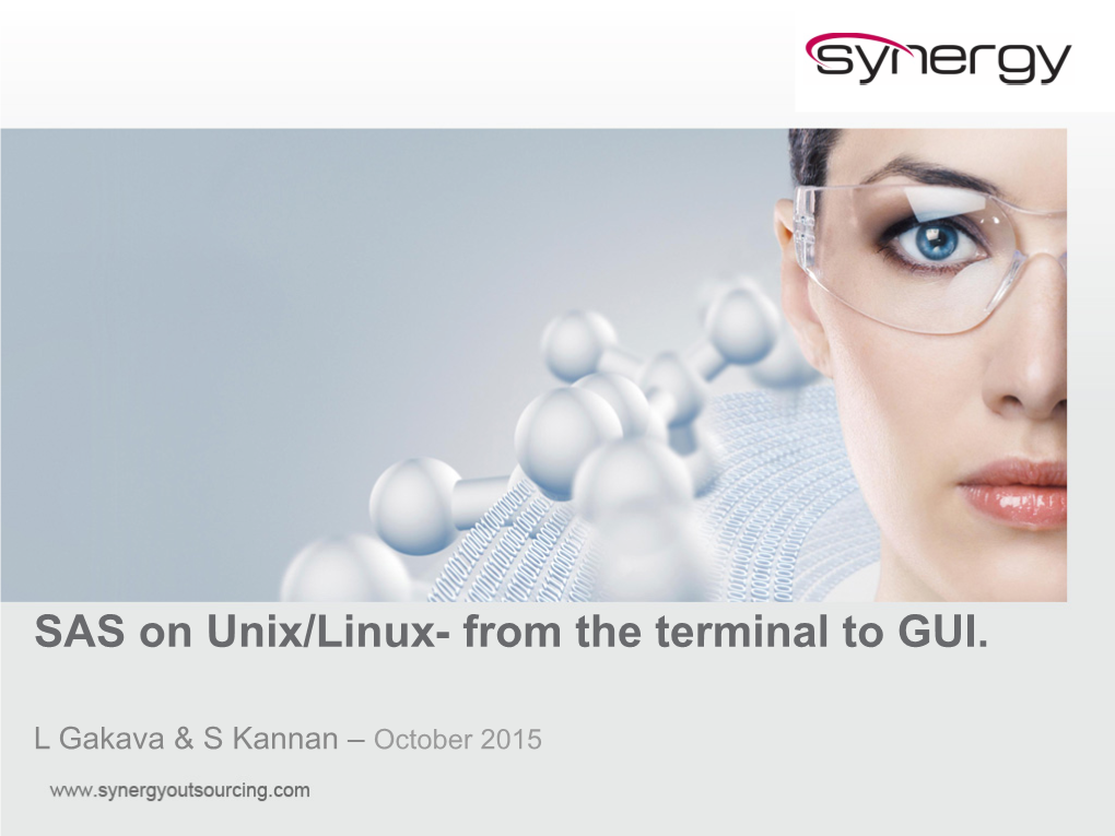 SAS on Unix/Linux- from the Terminal to GUI