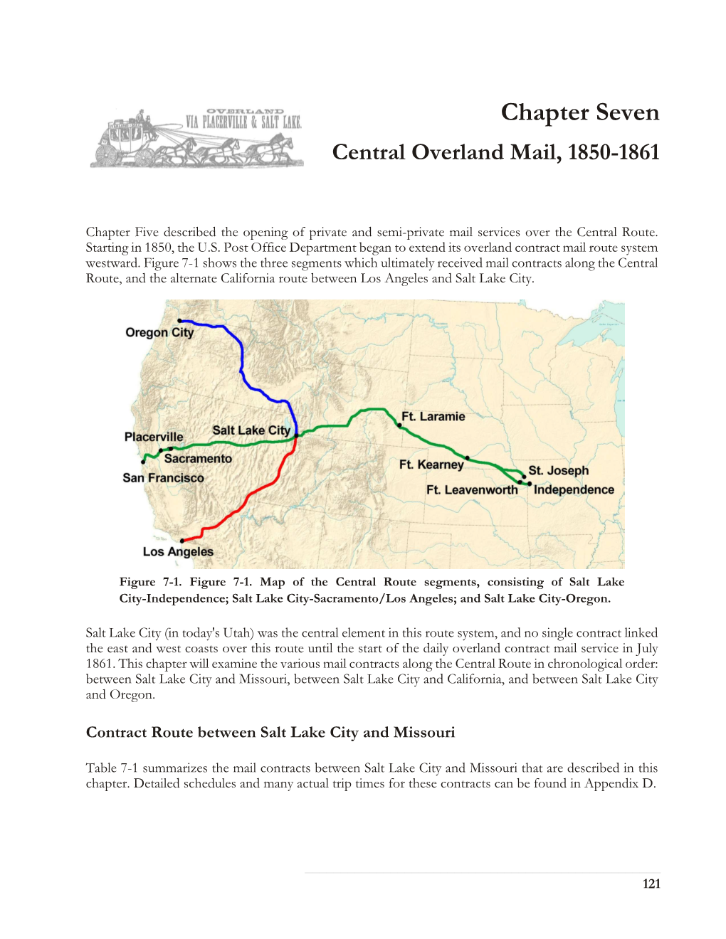 Chapter Seven Central Overland Mail, 1850-1861