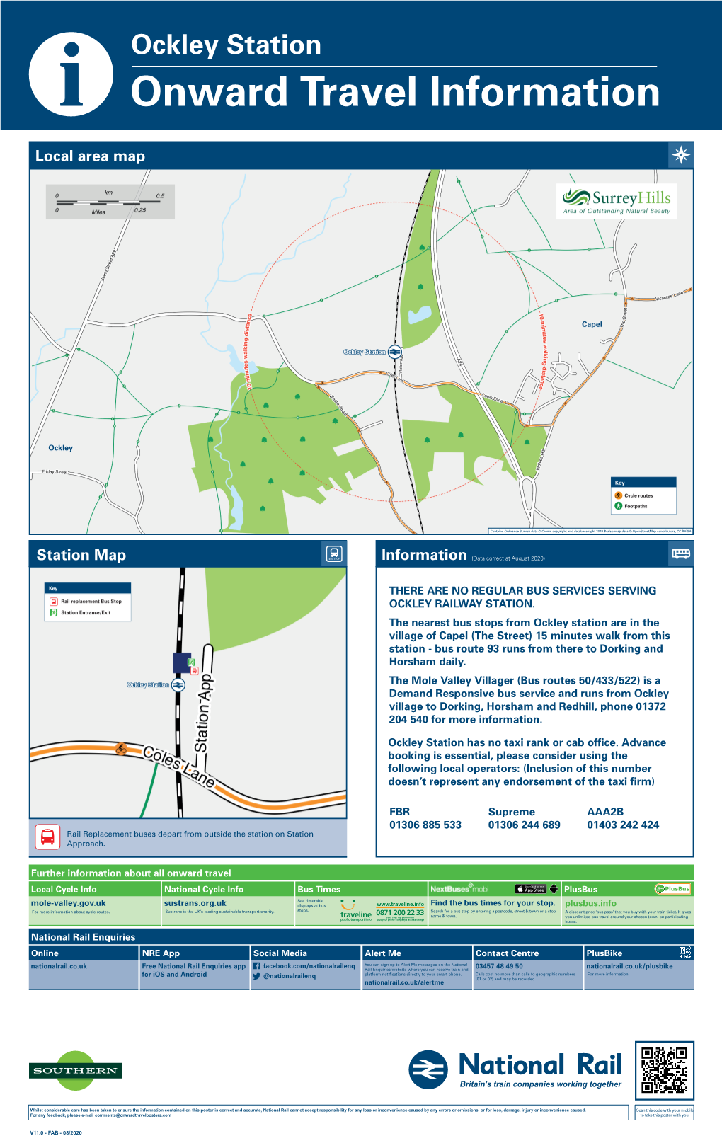 Onward Travel Information Local Area Map