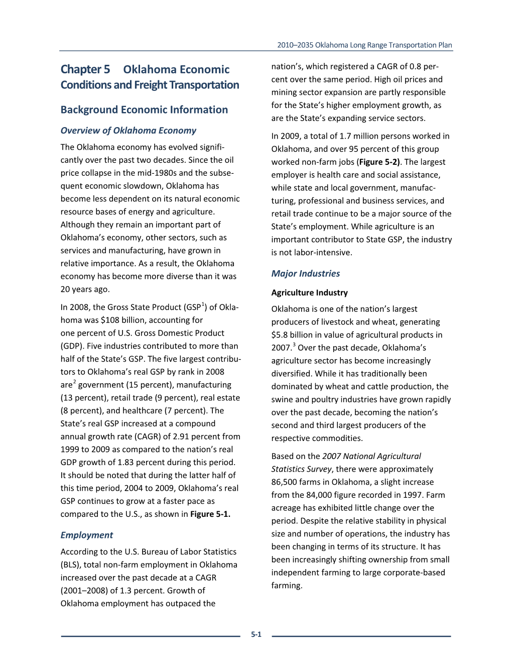 Economic Conditions, Freight Transport