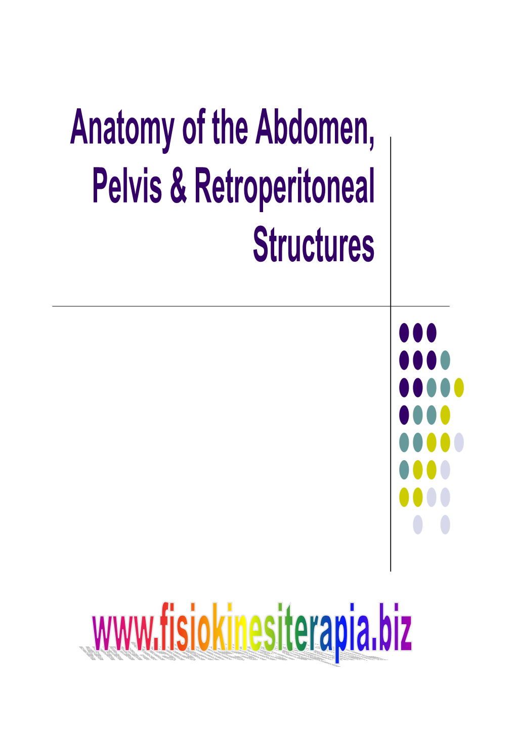 Anatomy of the Abdomen, Pelvis & Retroperitoneal Structures