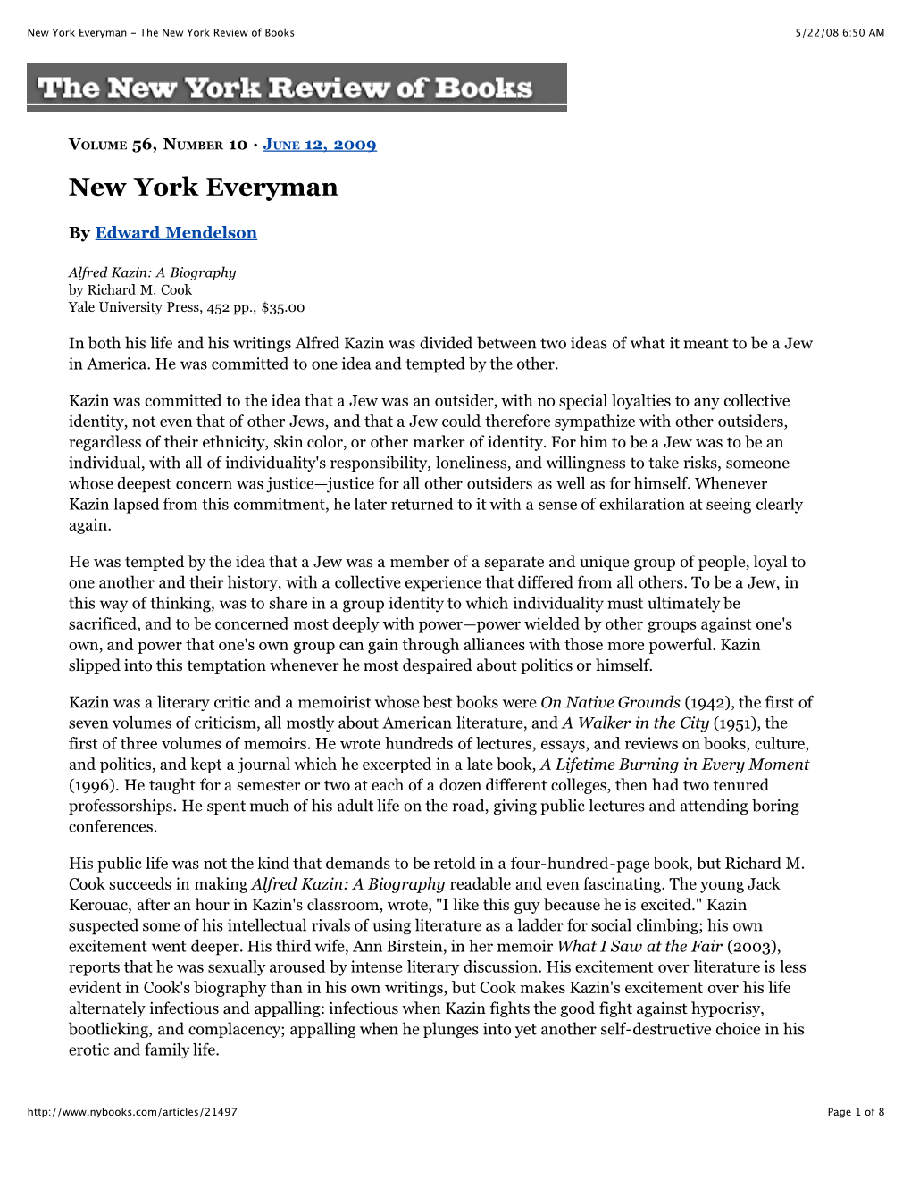 New York Everyman - the New York Review of Books 5/22/08 6:50 AM