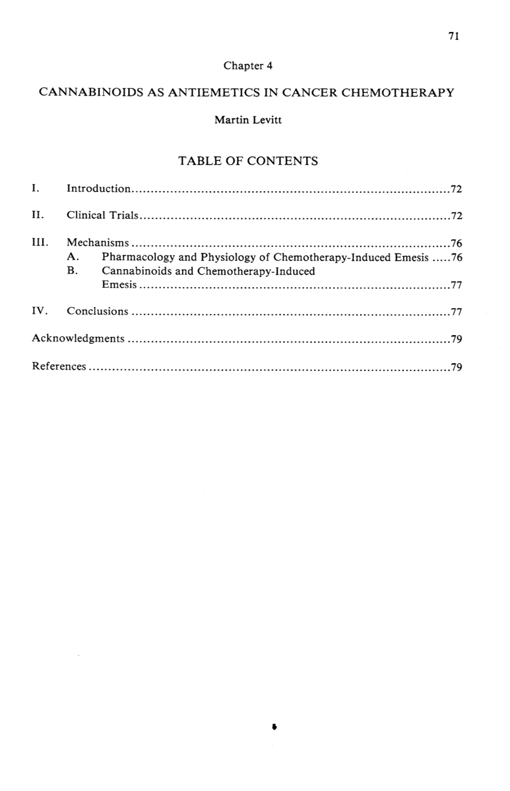 Cannabinoids As Antiemetics in Cancer Chemotherapy