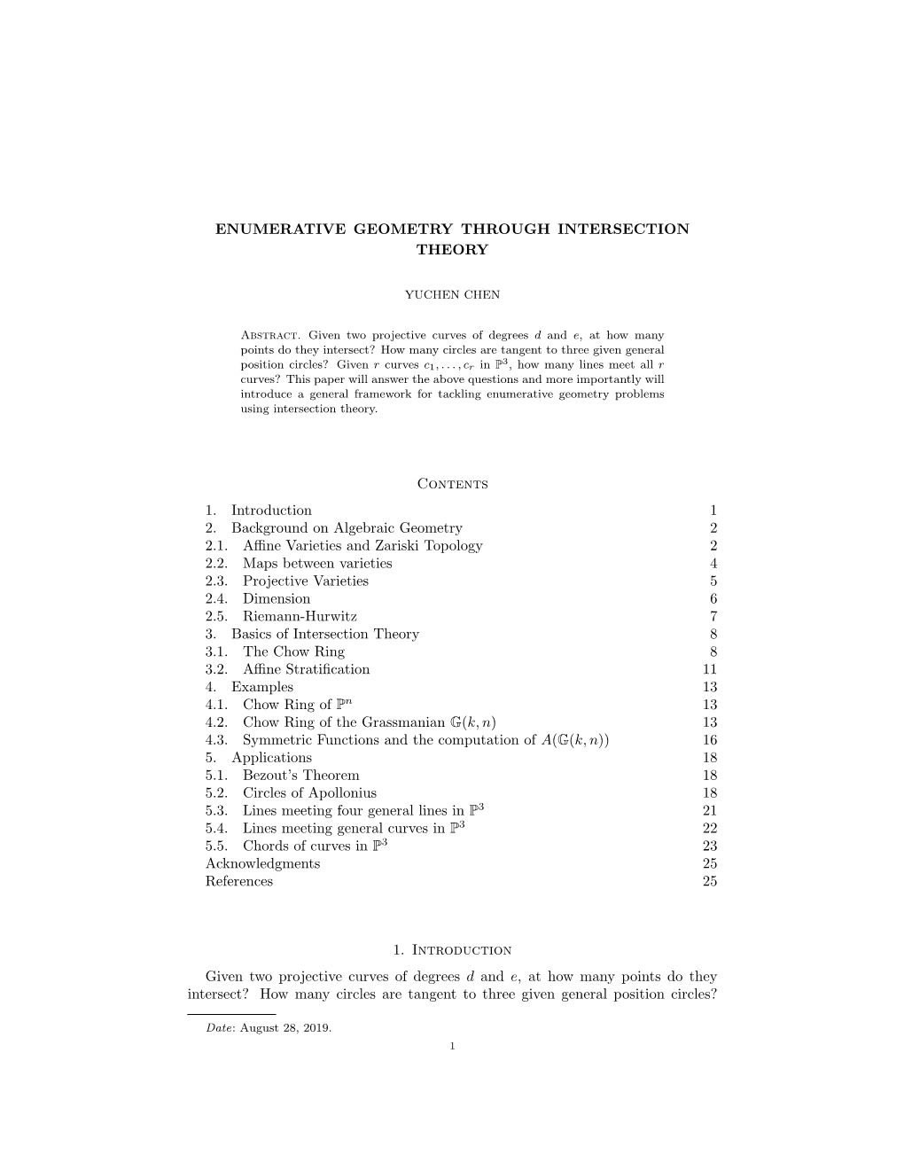 Enumerative Geometry Through Intersection Theory