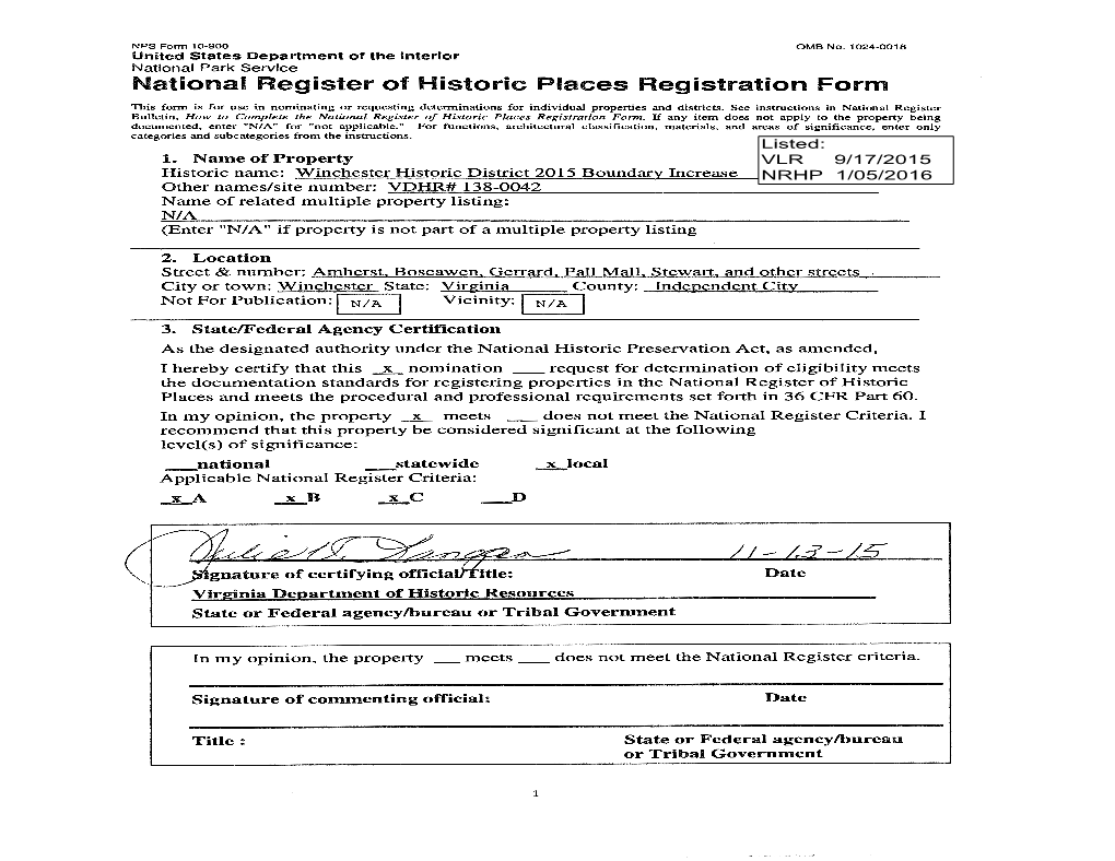 National Register of Historic Places Registration Form