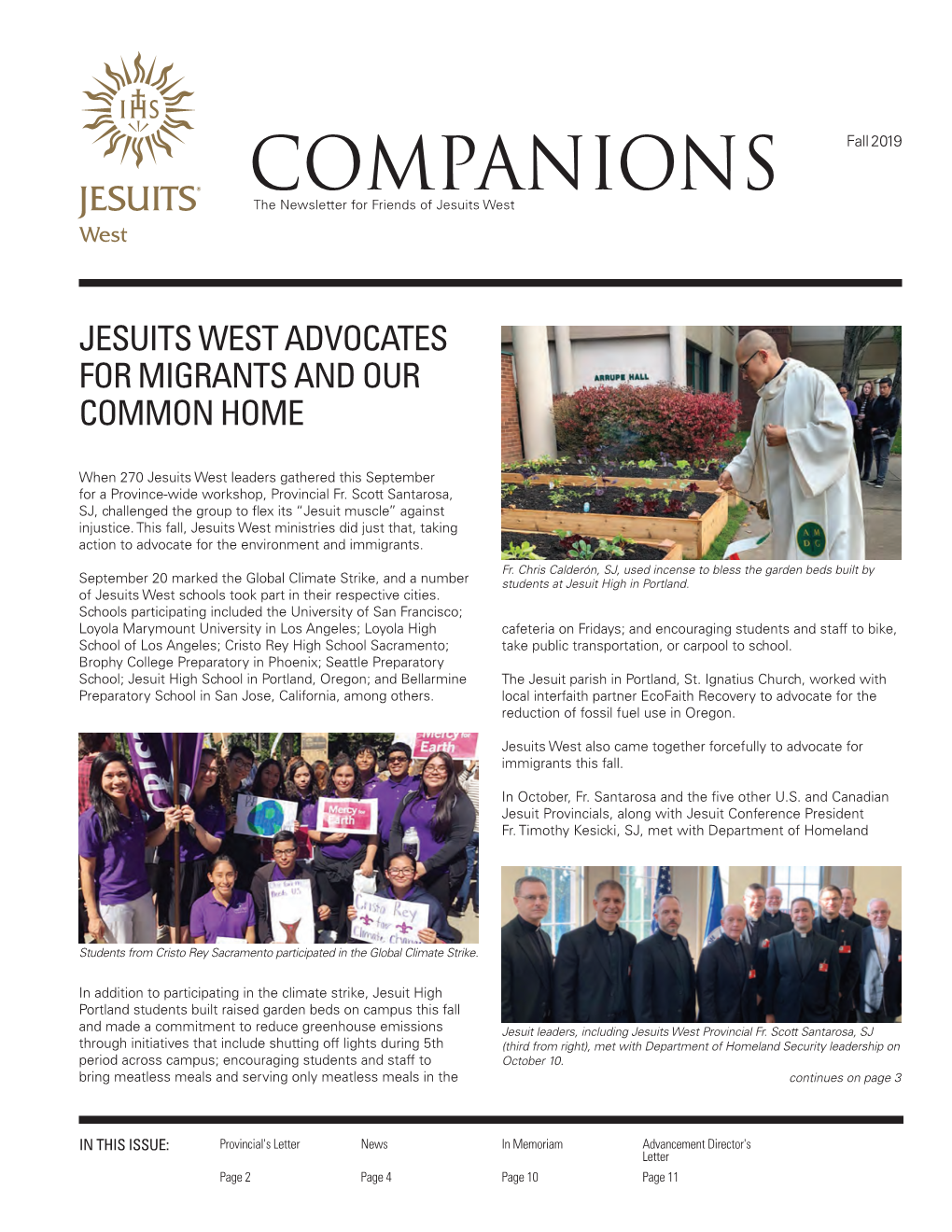 Companions – Fall 2019 Jesuits West Advocates for Migrants and Our