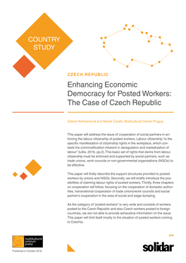 Enhancing Economic Democracy for Posted Workers: the Case of Czech Republic