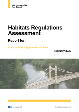 Ross on Wye Habitats Regulations Assessment February 2020