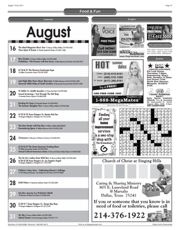 August 19-25, 2011 Page 37 Food Food && Funfun