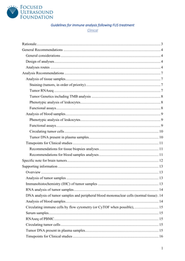 1 Guidelines for Immune Analysis