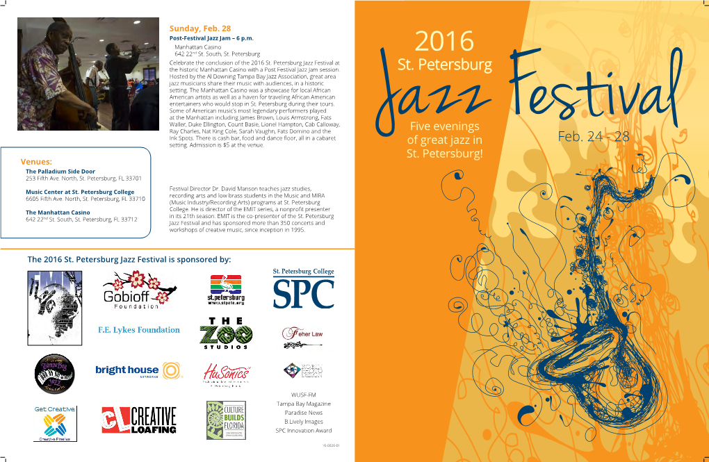 2016 Jazz Festival Program