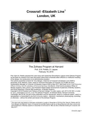 Crossrail -Elizabeth Line London, UK