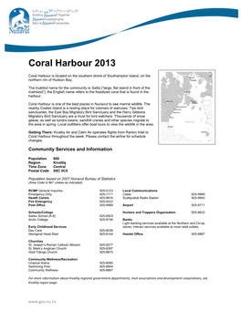 Coral Harbour 2013