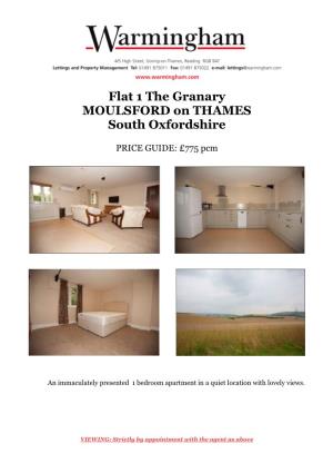 Flat 1 the Granary MOULSFORD on THAMES South Oxfordshire