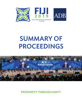 Summary of Proceedings of the 52St ADB Annual Meeting