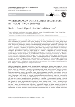 Vanished Lagoa Santa: Rodent Species Loss in the Last Two Centuries