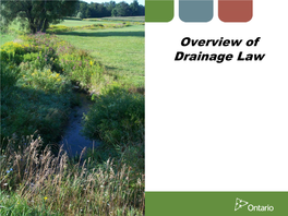 Drainage Law Overview