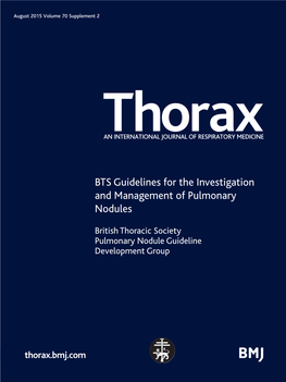 BTS Guidelines for the Investigation and Management of Pulmonary Nodules
