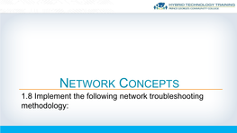 Network Troubleshooting Methodology