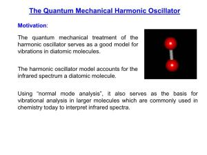 The Quantum Mechanical Harmonic Oscillator