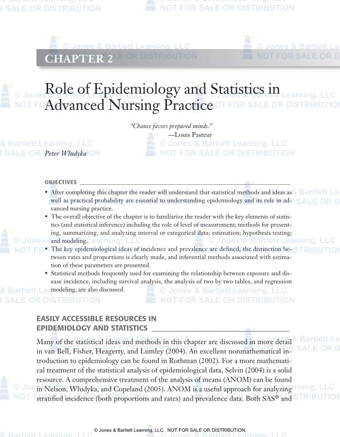 Role of Epidemiology and Statistics in Advanced Nursing Practice