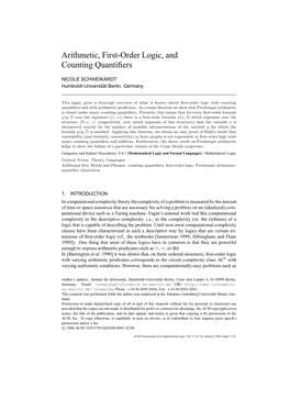 Arithmetic, First-Order Logic, and Counting Quantifiers