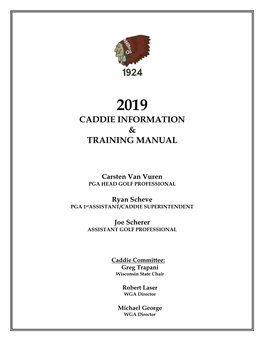 Caddie Information & Training Manual