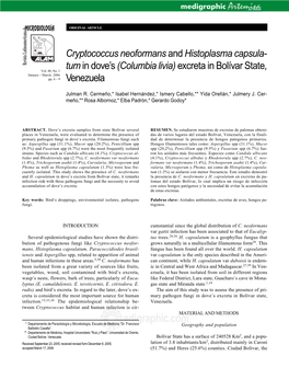 Cryptococcus Neoformans and Histoplasma Capsulatum in Dove's