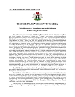 The Federal Government of Nigeria