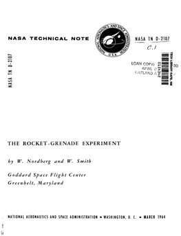 THE ROCKET-GRENADE EXPERIMENT by W