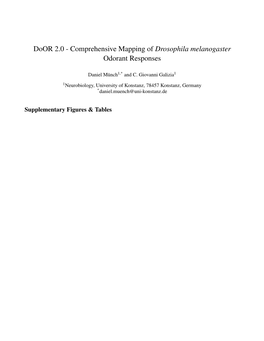 Door 2.0 - Comprehensive Mapping of Drosophila Melanogaster Odorant Responses
